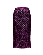 Slip Skirt - sequin- Plum