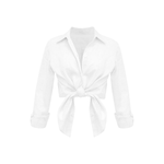 Bevie Button Down Shirt- Optic White Linen