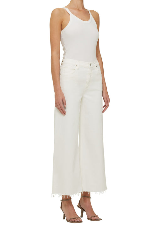 Lyra Wide Leg Crop-  White