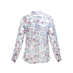 Bevie Button Down Shirt- Blue Pink Floral