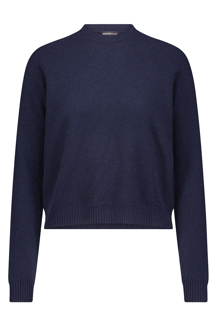 Cashmere Long Sleeve Shrunken Crew