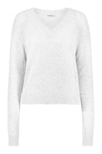 Cashmere Frayed Edge Vee