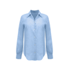 Bevie Button Down Shirt- Sky Blue Linen