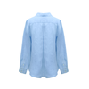 Bevie Button Down Shirt- Sky Blue Linen