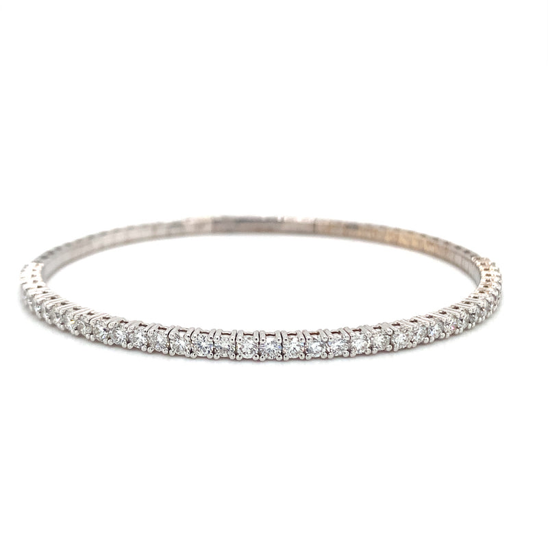 White Gold Diamond Flex Bangle