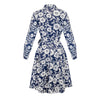 Margorie Dress - Navy/White