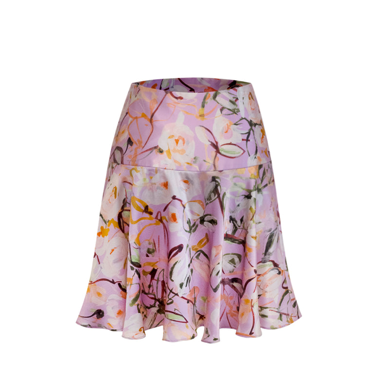 Margot Skirt Mini Silk Charm Pink Floral