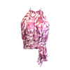 Brigitte Top Silk Chiffon - Pink Abstract