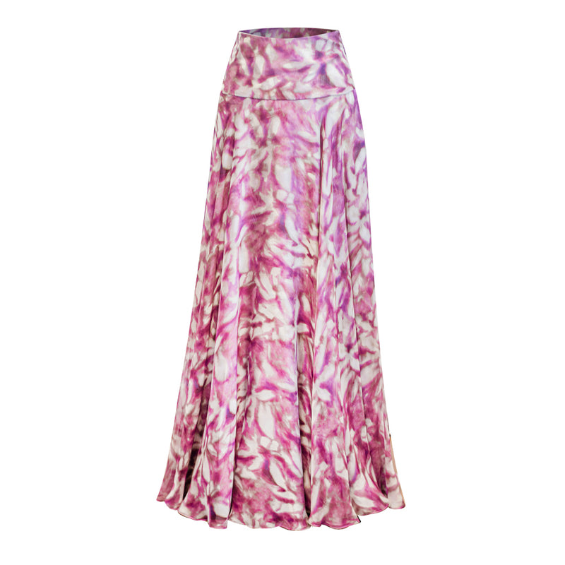 Margot Skirt Maxi - Pink Abstract