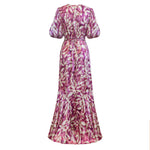 Penelope Maxi Dress - Pink Abstract