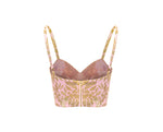 Daisy Bra Top - Pink/Gold