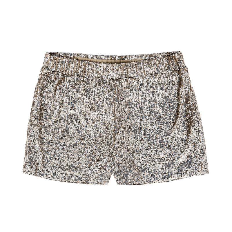 Gigi Short- Silver Sequin