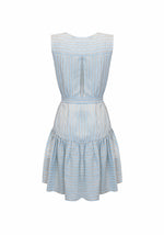 Renee Mini Sleeveless Dress - Blue/Gold Stripe