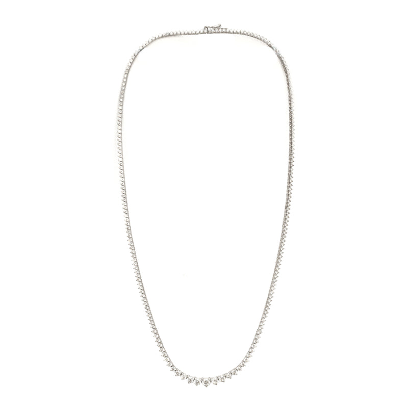 Diamond Tennis in White Gold Necklace