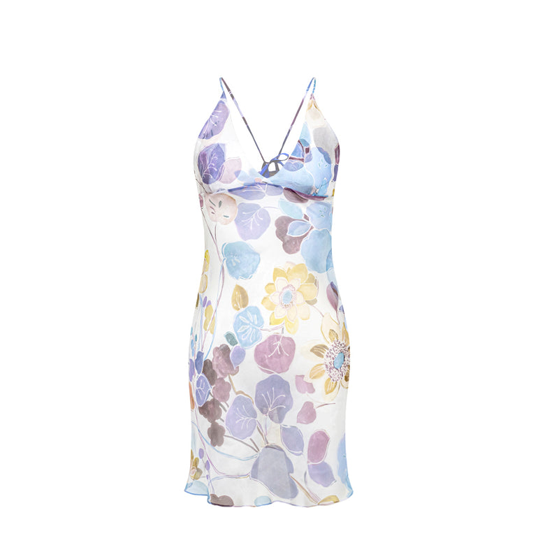 Aliett Slip Dress - Blue Floral