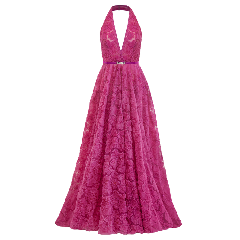 Valentina Dress- Fuchsia Tulle Flower