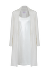 Garbo Midi Coat - Optic White Linen