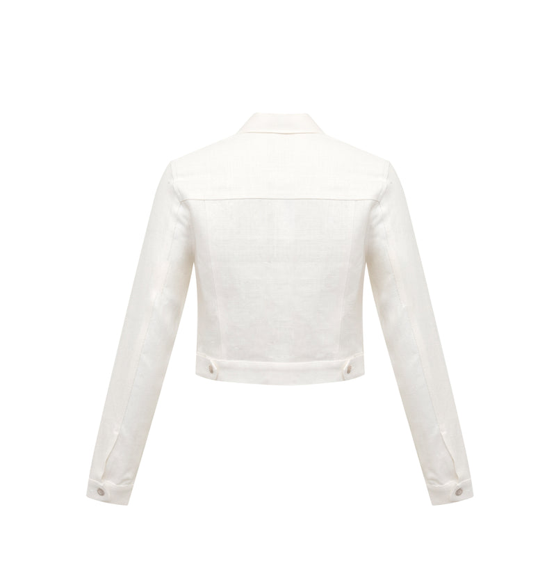 Lana Jacket - White Linen