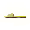 Cassis Satin Flats - Lime