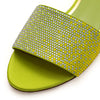 Cassis Satin Flats - Lime