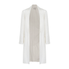 Garbo Midi Coat - Optic White Linen