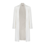 Garbo Midi Coat - Optic White Linen