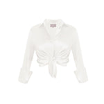 Garcon Shirt - Stretch Silk Charmeuse - Ivory