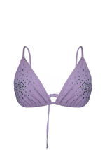 Crystal Embellished Triangle Top - Lilac