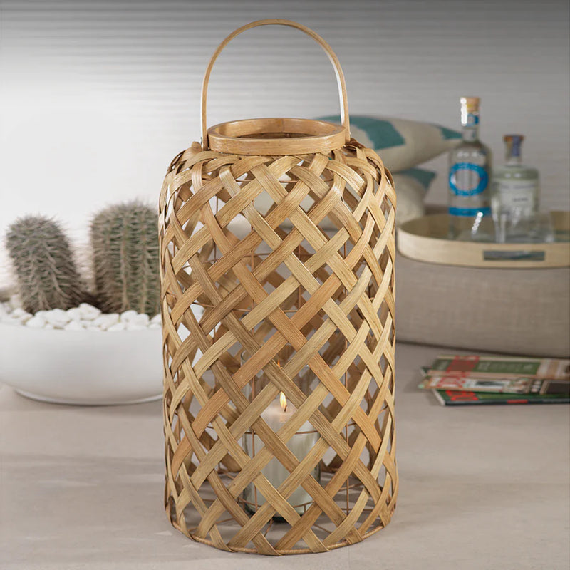 Saros Flatcore Rattan Lantern