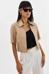 Sevana Short Sleeve Leather Jacket