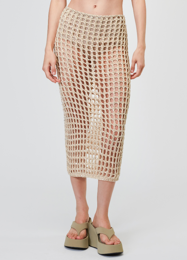 Gonna Paillettes Maxi Skirt