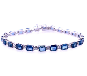 Bracelet- Bracelet Sapphire and Diamond Bracelet