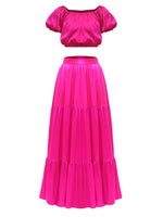 Sara Maxi Skirt Hot Pink